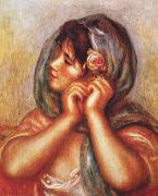 Pierre Renoir Gabrielle with Rose oil painting reproduction